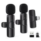 Microfone de lapela sem fio Gimaterial sintético para Android/iPhone/PC