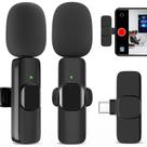Microfone de lapela sem fio JUDKIOM para iPhone com 2 transmissores