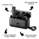 Microfone de Lapela Sem Fio Kaidi P4-C USB-C para iPhone 15/16 Android
