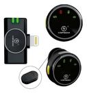 Microfone de Lapela Sem Fio Kit com 2 Microfones Bluetooth, Redução de Ruído, Conexão Lightning