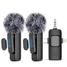 Microfone de lapela sem fio NICHOM 3 em 1 para iPhone/Android Microfone de lapela sem fio NICHOM 3 em 1 para iPhone/Android
