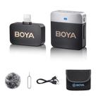 Microfone de Lapela sem fio para iPhone até Versão 14 DualChannel Boya BY M1V5