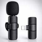 Microfone de Lapela Sem Fio para iPhone Lightning com Redução de Ruído