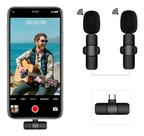 Microfone de Lapela Sem Fio Portátil p/ Gravação Áudio Vídeo iPhone Android e Transmissão