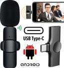 Microfone de Lapela Sem Fio Usb Type C Wireless Gravar Vídeo no Celular Conector Para Android Live Vlog Podcast Youtuber