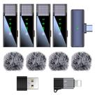 Microfone de lapela sem fio ZERFUN 4 para iPhone/Android/PC