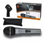 Microfone Dinâmico Com Fio K-3 De Mão Kadosh