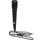 Microfone Dinâmico com Fio P10 Cabo 1 Metro para Karaokê e Caixa de Som Knup KP-M0001 Preto