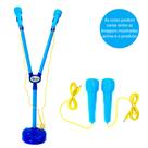 Microfone Duplo com Pedestal - Music Hero - Luz e Som - ST Import Microfone Duplo com Pedestal - Music Hero - Luz e Som - ST Import