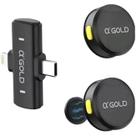Microfone Duplo de Lapela Sem Fio AGold MCF38D 2 em 1 Lightning e TipoC