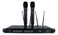 Microfone Duplo Kadosh K 2002m Preto Duplo Mão Uhf Profissional Microfone Duplo Kadosh K 2002m Preto Duplo Mão Uhf Profissional