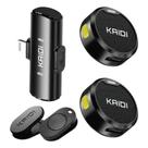 Microfone Duplo Kaidi Kmf4-a Wireless Lightning Compatível Para iPhone