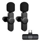 Microfone Duplo Lapela Bluetooth Sem Fio Portátil Preto