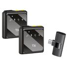 Microfone Duplo Lapela Sem fio Tipo C Antirruído XC-ML-08