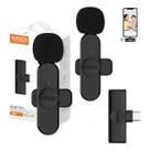 Microfone duplo para Celular Android Tipo C iPhone 15 e 16 Sem Fio KAIDI