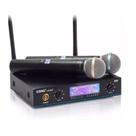 Microfone Duplo Profissional Sem Fio UHF LE-907 - Lelong