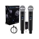 Microfone Duplo Sem Fio de Mão Dinâmico Profissional Karaokê LS302 Leson - 2AM002307 Microfone Duplo Sem Fio de Mão Dinâmico Profissional Karaokê LS302 Leson - 2AM002307