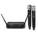 Microfone Duplo Sem Fio de Mão Lexsen LM-258u PLL UHF Microfone Duplo Sem Fio de Mão Lexsen LM-258u PLL UHF