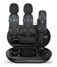 Microfone Duplo sem Fio Lapela Bluetooth PC android e iOs