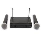 Microfone Duplo Sem Fio Profissional Wireless Unidirecional Receptor Musica Palestras Eventos - BYZ