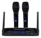 Microfone Duplo Sem Fio Uhf Profissional Dinâmic Ls916 Leson Preto