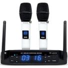 Microfone Duplo Sem Fio UHF Profissional Dinâmic LS916 Leson