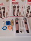 microfone duplo sem fios, baterias recarregaveis, UHF, kapbom KAM87 - KAP BOM