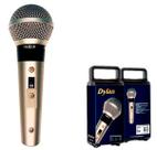 Microfone dylan com chave champanhe dls-8