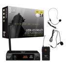 Microfone dylan udx-03 uhf 30 canais - headset