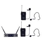 Microfone dylan udx-06 multi sem fio duplo headset