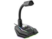 Microfone Gamer Bright, RGB, USB, Preto - 604