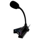 Microfone Gamer C3 Tech MI-G100BK - LED Multicores - Haste Flexível