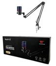 Microfone Gamer Condensador Usb Havit Gk50 Pro Rgb Preto