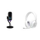 Microfone Gamer Dinâmico RGB Logitech G Yeti GX + Headset Gamer Sem Fio G735