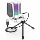 Microfone Gamer Fifine Ampligame A6V, RGB, USB, White, A6V-WHITE Microfone Gamer Fifine Ampligame A6V, RGB, USB, White, A6V-WHITE