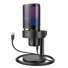 Microfone Gamer Fifine Ampligame A9 RGB, USB, Condensador, Cardioide, Preto - A9