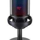 Microfone Gamer Havit GK50, RGB, Cardioide, Conexão USB-C, com Suporte, Preto - GK50 Pro Live