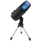 Microfone Gamer Usb De Mesa Havit Gk51 Rgb Cardioide Preto - Preto