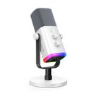 Microfone Gamer USB XLR Fifine Streaming AM8 Branco