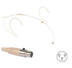 Microfone headset c/ fio p/ body pack,Omni,4 mm,XLR 3 pinos