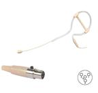 Microfone headset c/ fio p/ body pack,Omni,4 mm,XLR 4 pinos