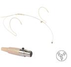 Microfone headset c/ fio p/ body pack,Omni,4 mm,XLR 4 pinos
