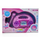 Microfone Infantil com Caixa de SOM Musica Divertido Meninas
