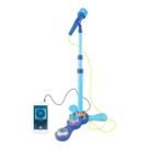 Microfone infantil com pedestal luz musical bw139az azul kids