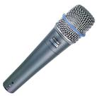 Microfone Instrumental Shure Beta 57A com Fio Cinza/Prata Microfone Instrumental Shure Beta 57A com Fio Cinza/Prata
