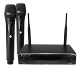 Microfone Kadosh Duplo Sem Fio Uhf Display 100 Canais K-412m