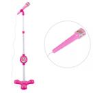 Microfone Karaoke com Pedestal Use no Celular Cantar Criança Musica Menina