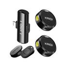 Microfone Lapela Duplo Lightning Redondo Imã Sem Fio Anti Ruído Preto