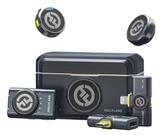 Microfone Lapela Duplo Sem Fio Hollyland Lark M2 Combo Preto Microfone Lapela Duplo Sem Fio Hollyland Lark M2 Combo Preto