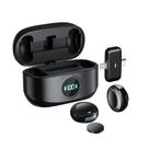 Microfone Lapela Duplo Sem Fio para iPhone e Android M2 Profissional Preto Microfone Lapela Duplo Sem Fio para iPhone e Android M2 Profissional Preto